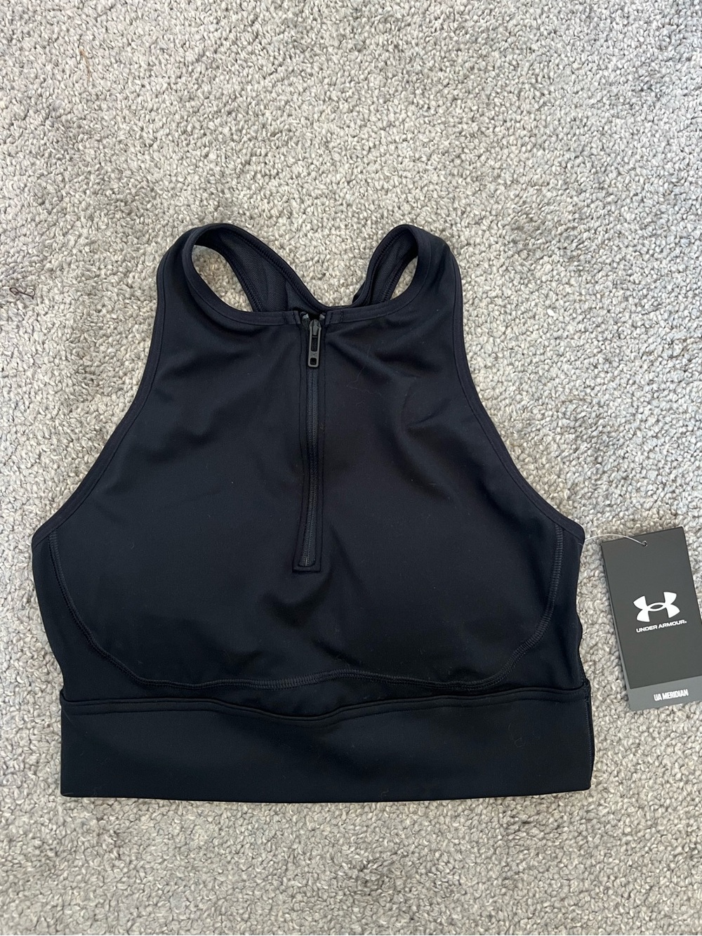 NWT Under Armour Zip Sports Bra